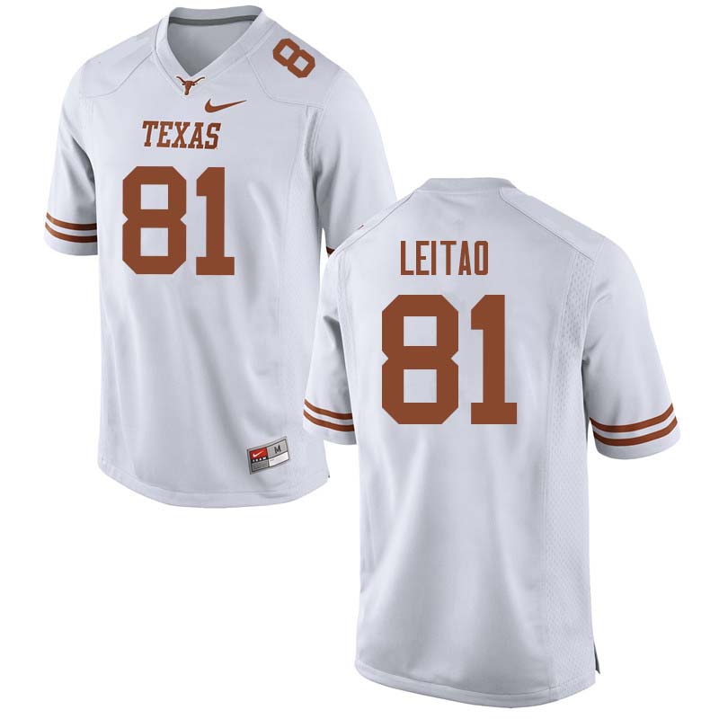Men #81 Reese Leitao Texas Longhorns College Football Jerseys Sale-White
